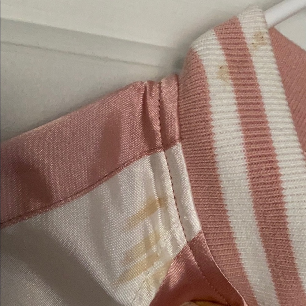 Pink Satin Varsity Jacket - Picture 7 of 7